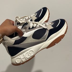 Jimmy Choo Sneakers - Men’s 44 - White & Navy Blue